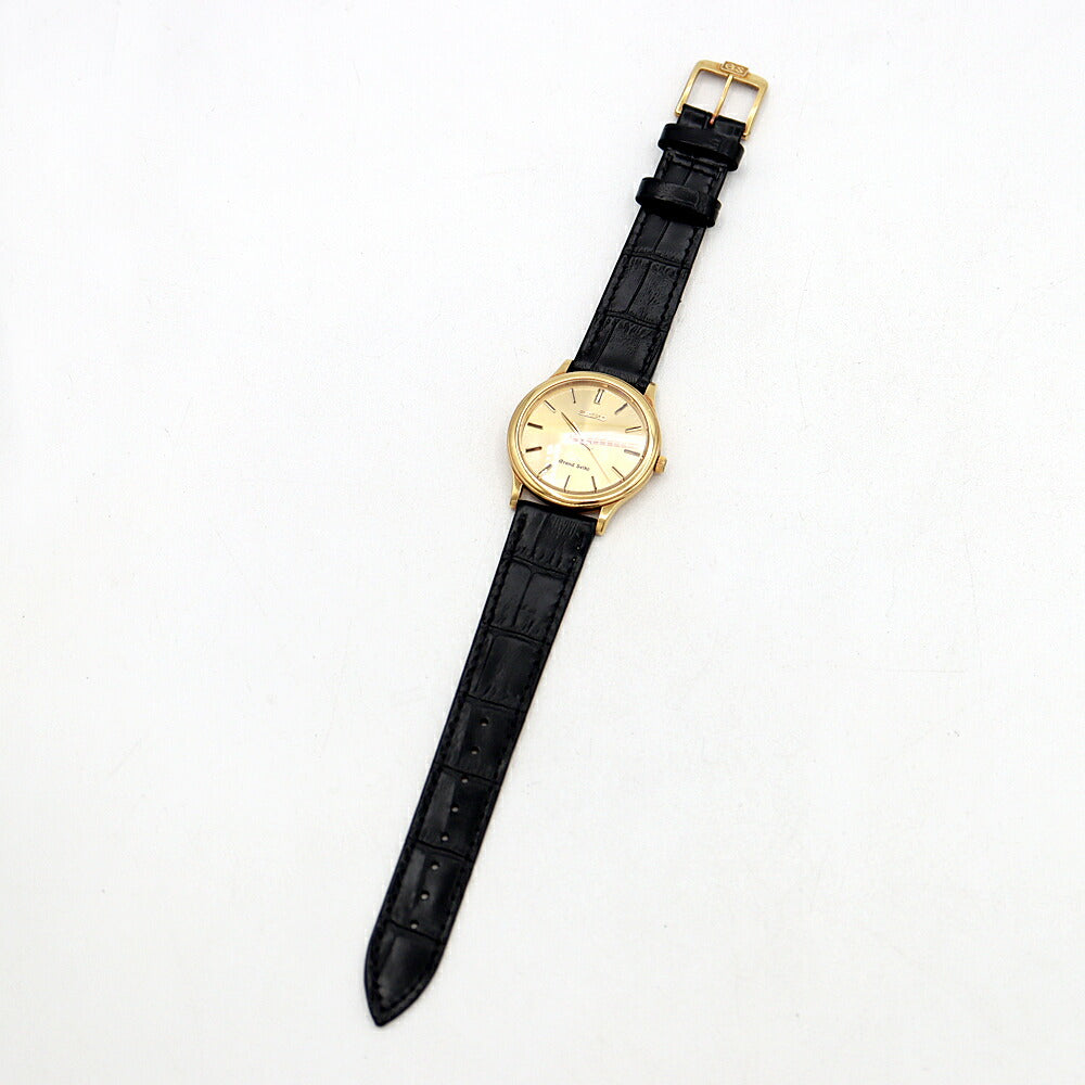 Battery replaced SEIKO GS Grand Seiko 9581-7010 Gold K18YG Yellow Gold Genuine Buckle Solid Gold Men's Quartz [6 Month Warranty] [Watch] [Used]