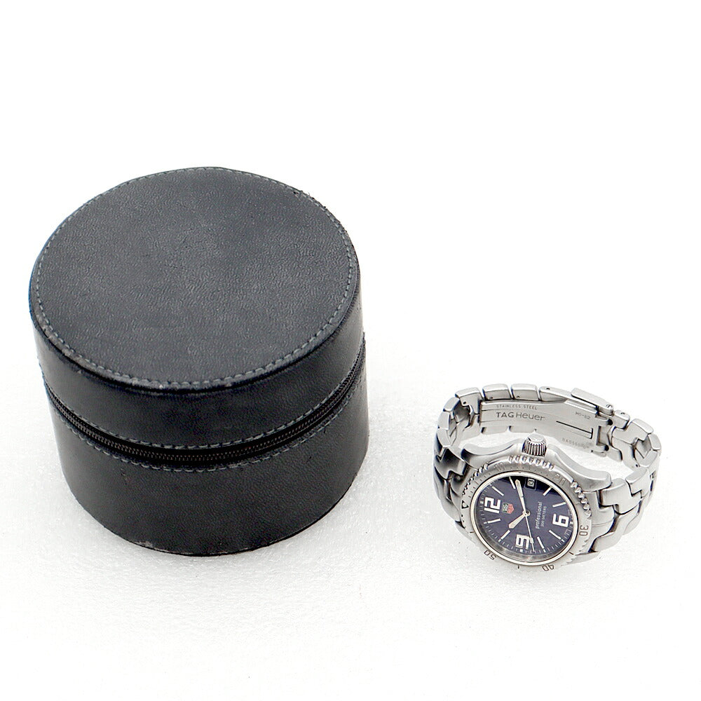 電池交換済 TAG Heuer タグホイヤー プロフェッショナル WT1111 デイト 200m防水 青 ブルー SS ステンレス メンズ クォーツ【6ヶ月保証】【腕時計】【中古】