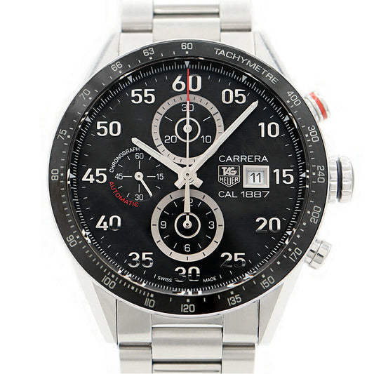 TAG Heuer Tag Heuer Carrera Caliber 1887 Chronograph CAR2A10 BA0799 Date 100m Water Resistant Back Sketch Black SS Stainless Steel CE Ceramic Men's Automatic Winding [6 Month Warranty] [Watch] [Used]