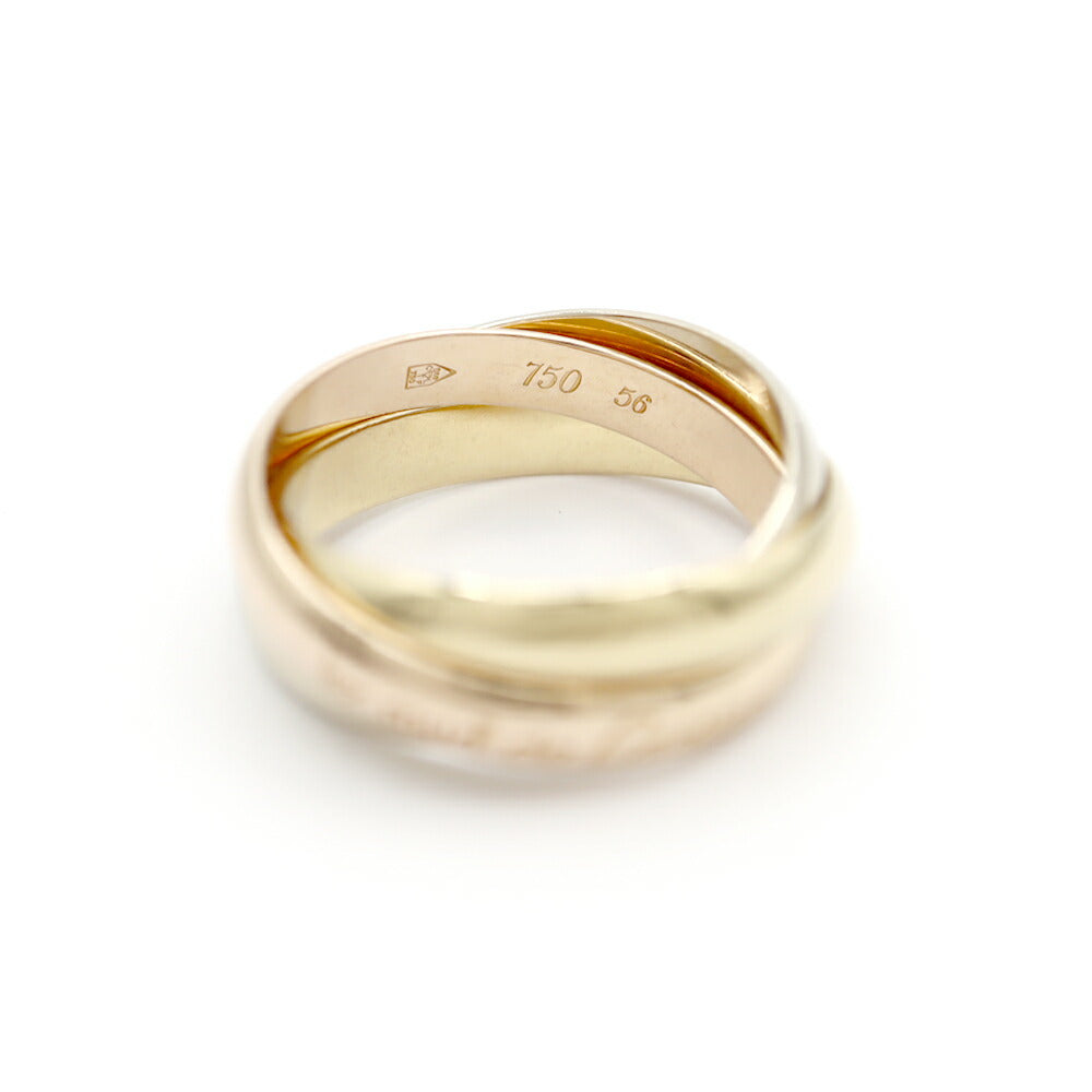 Cartier Trinity ring three colors K18PG YG WG #56 No. 16 750 Solid gold [Jewelry] [Used]