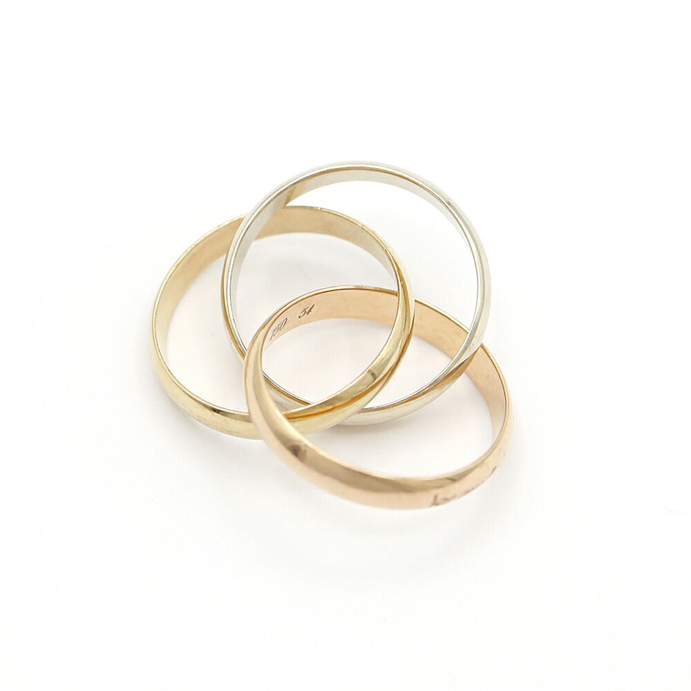 Cartier Trinity ring three colors K18PG YG WG #54 No. 14 750 Solid gold [Jewelry] [Used]