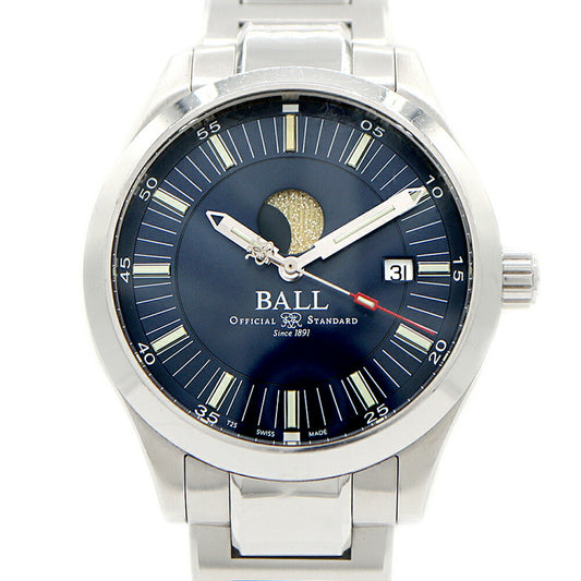 BALL ボール ウォッチ エンジニアII ムーンフェイズ NM2282C デイト 青 ブルー SS ステンレス メンズ 自動巻き【6ヶ月保証】【腕時計】【中古】