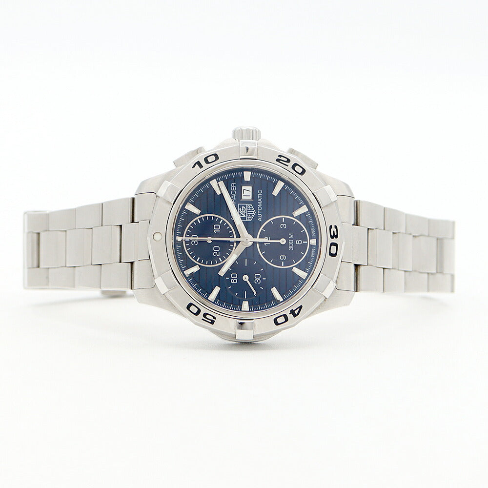 Internally inspected TAG Heuer Aquaracer Chronograph CAP2112 Date 300m Water Resistant Blue SS Stainless Steel Men's Automatic Winding [6 Month Warranty] [Watch] [Used]