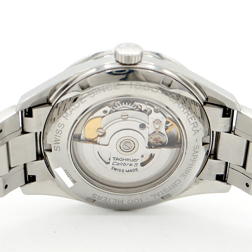 Internally inspected TAG Heuer Carrera Caliber 5 WV211M Date 100m waterproof back skid black SS stainless steel men's automatic winding [6 months warranty] [watch] [used]