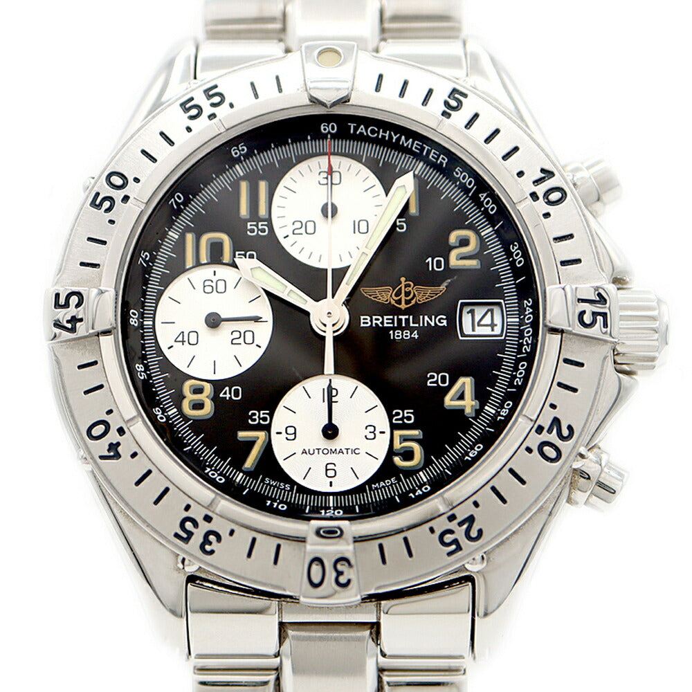 Internally inspected BREITLING Colt Chronograph A13035 Date 100m Water Resistant Black SS Stainless Steel Men's Automatic Winding [6 Month Warranty] [Watch] [Used]