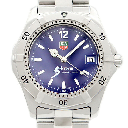 電池交換済 TAG Heuer タグホイヤー プロフェッショナル ハワイ600本限定 WK111F 200m防水 デイト 青 ブルー SS ステンレス メンズ クォーツ【6ヶ月保証】【腕時計】【中古】
