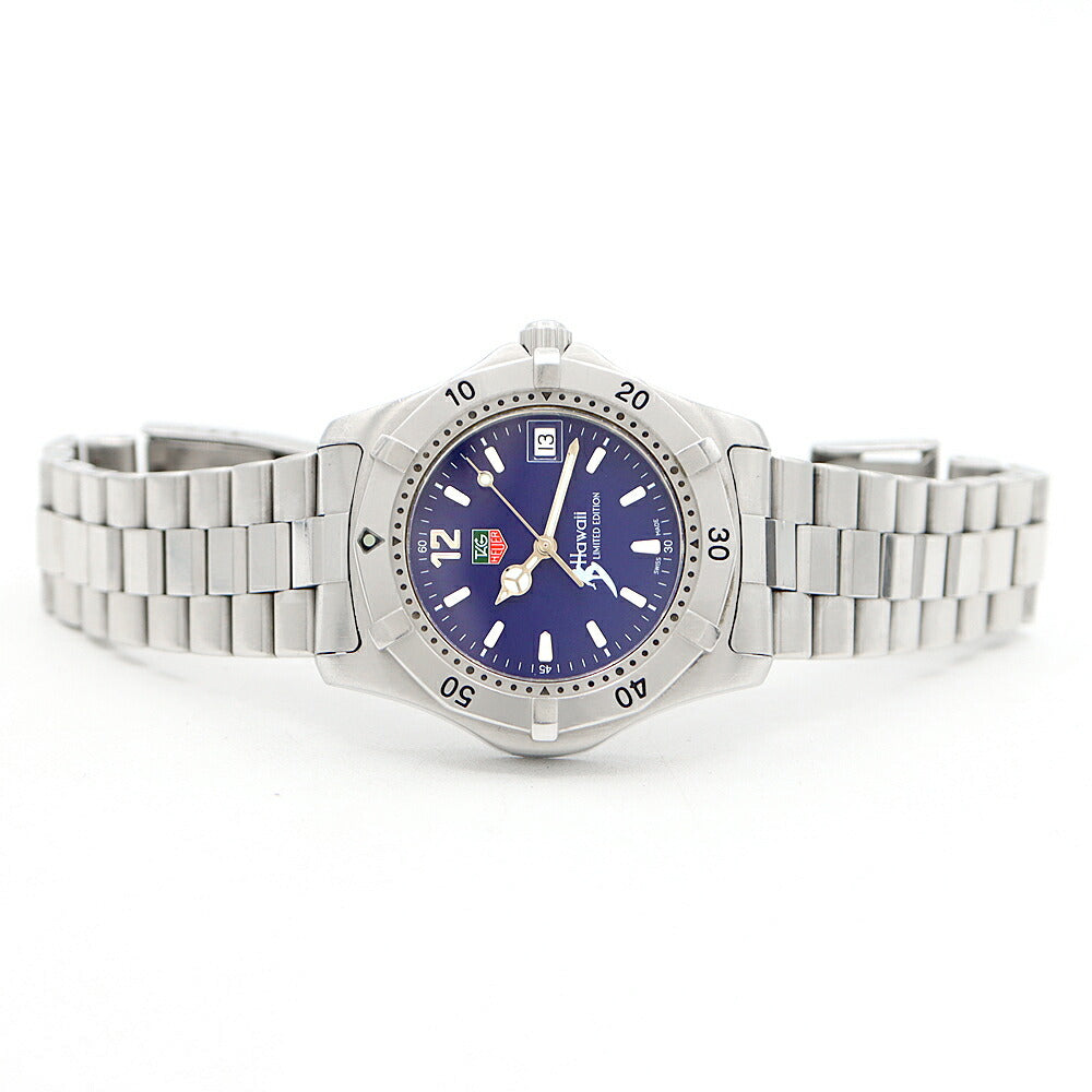 電池交換済 TAG Heuer タグホイヤー プロフェッショナル ハワイ600本限定 WK111F 200m防水 デイト 青 ブルー SS ステンレス メンズ クォーツ【6ヶ月保証】【腕時計】【中古】