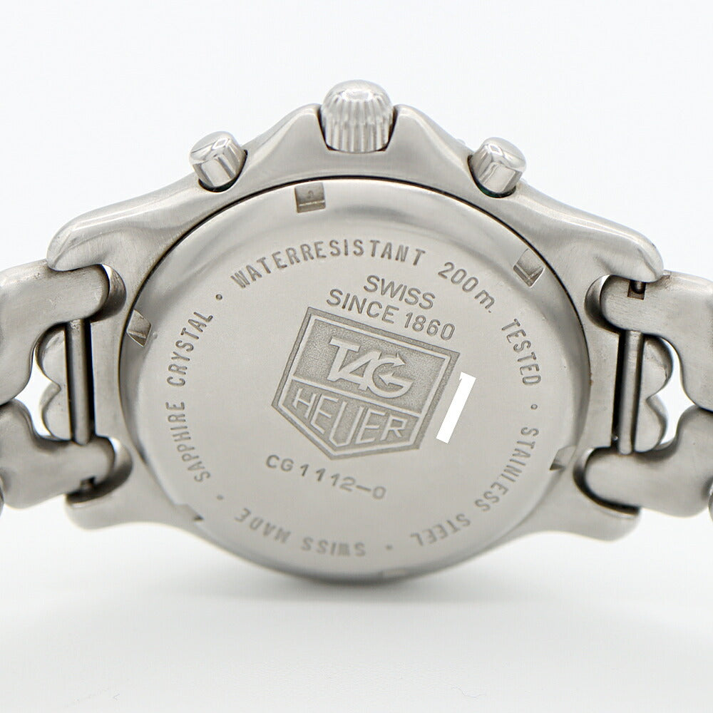 電池交換済 TAG Heuer タグホイヤー S/el セルシリーズ クロノグラフ CG1112 デイト 200m防水 白 ホワイト SS ステンレス メンズ クォーツ【6ヶ月保証】【腕時計】【中古】