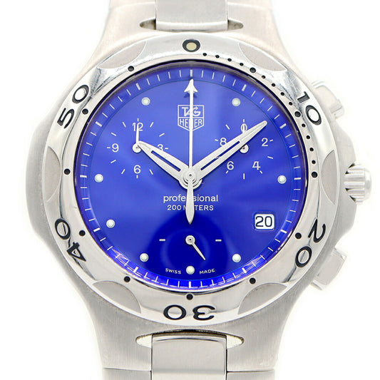 TAG Heuer TAG Heuer Kirium Chronograph CL1112 Date 200m Water Resistant Blue SS Stainless Steel Men's Quartz [6 Month Warranty] [Watch] [Used]