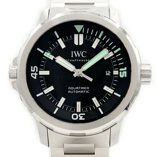 IWC インターナショナルウォッチカンパニー アクアタイマー IW328802 デイト 300m防水 黒 ブラック SS ステンレス メンズ 自動巻き 【6ヶ月保証】【腕時計】【中古】
