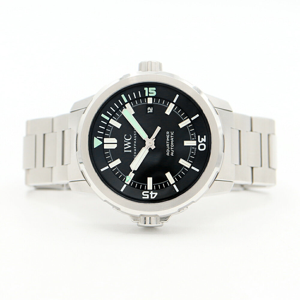 IWC International Watch Company Aquatimer IW328802 Date 300m Water Resistant Black SS Stainless Steel Men's Automatic Winding [6 Month Warranty] [Watch] [Used]