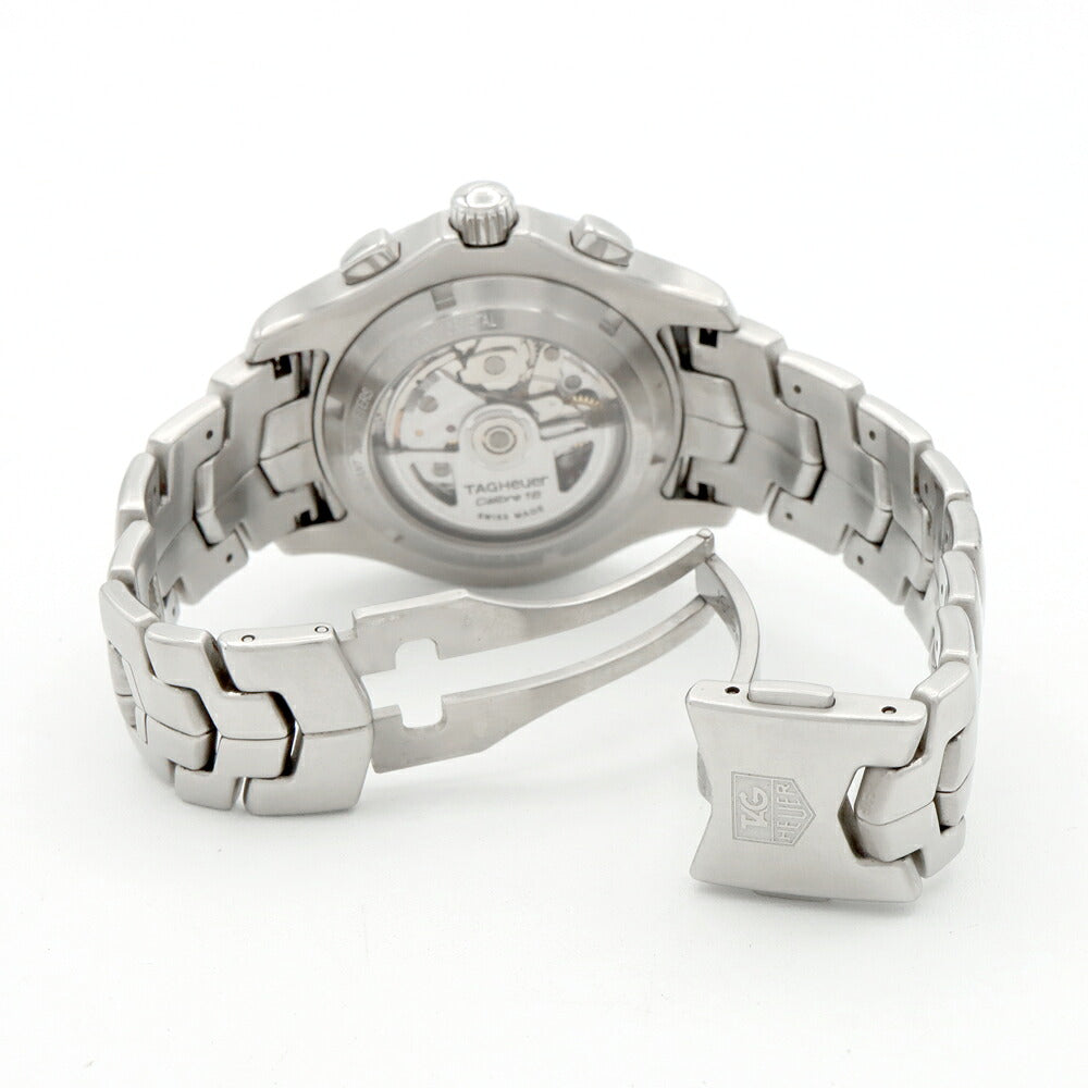 TAG Heuer タグホイヤー リンク スターダスト クロノ 日本限定350本 CJF211N クロノグラフ デイト 裏スケ 200m防水 黒 ブラック SS ステンレス メンズ 自動巻き【6ヶ月保証】【腕時計】【中古】