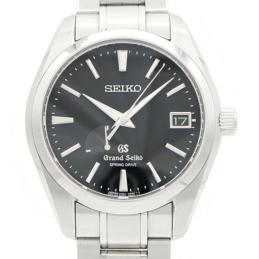 SEIKO GS Grand Seiko Spring Drive 9R65-0AA0 100m Water Resistant Date Back Sketch Black SS Stainless Steel Men's Automatic Winding [6 Month Warranty] [Watch] [Used]