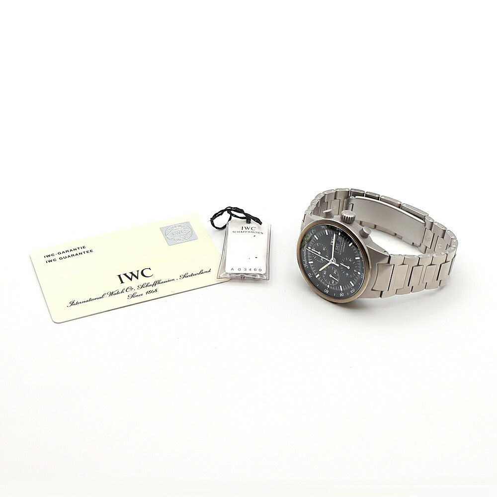 IWC インターナショナルウォッチカンパニー GST クロノグラフ IW370703 デイデイト 黒 ブラック Ti チタン メンズ 自動巻き 【6ヶ月保証】【腕時計】【中古】