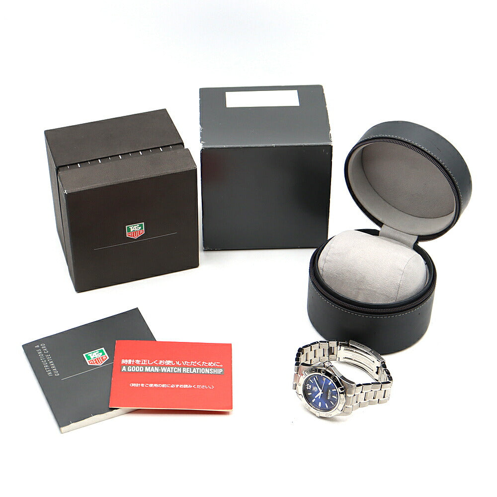 Internally inspected TAG Heuer Aquaracer Maldives Limited to 1000 pieces worldwide WAF211M Date 300m waterproof blue Blue shell SS stainless steel men's automatic winding [6 months warranty] [Watch] [Used]