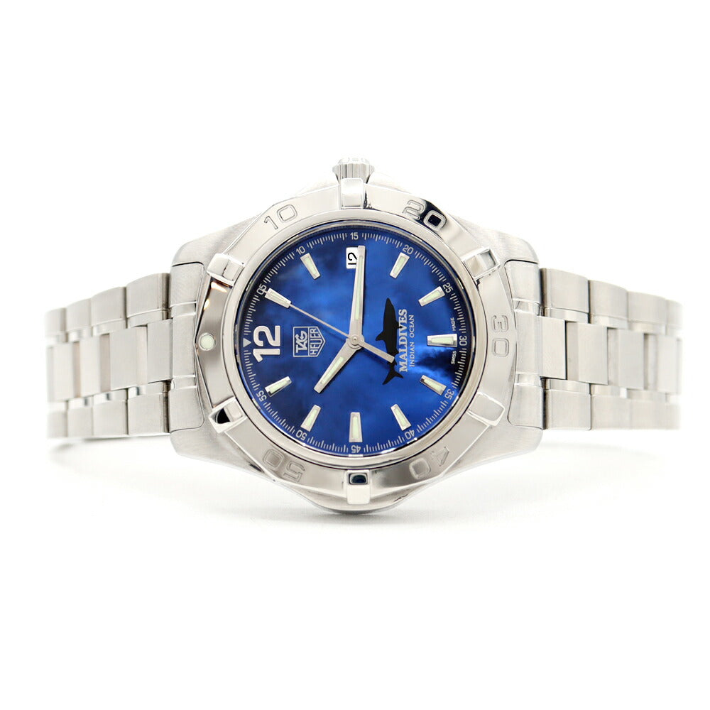 Internally inspected TAG Heuer Aquaracer Maldives Limited to 1000 pieces worldwide WAF211M Date 300m waterproof blue Blue shell SS stainless steel men's automatic winding [6 months warranty] [Watch] [Used]