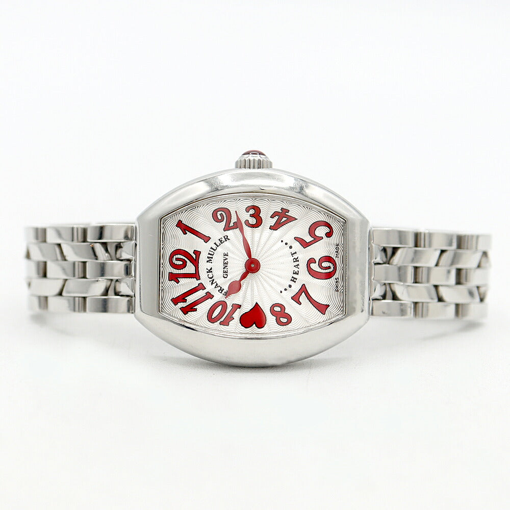 Domestic genuine product Battery replaced FRANCK MULLER Heart to Heart Treso 5002 S QZ Silver Guilloche SS Stainless Steel Ladies Quartz [6 Month Warranty] [Used] [Watch]