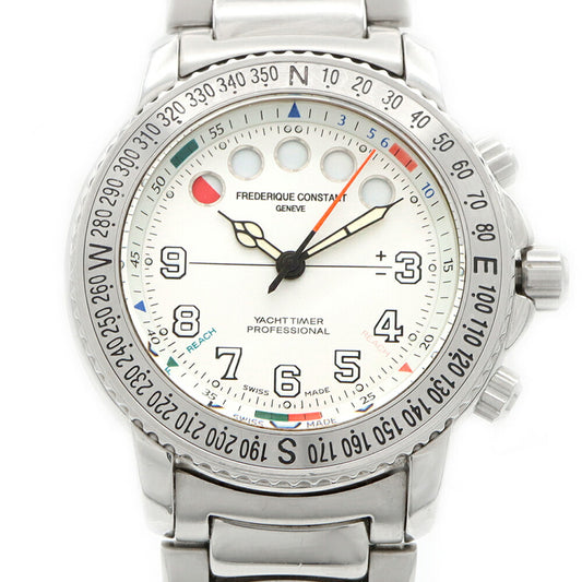 電池交換済 FREDERIQUE CONSTANT フレデリックコンスタント ヨットタイマー FC298X3Y5/6 シルバー SS ステンレス メンズ クォーツ【6ヶ月保証】【腕時計】【中古】