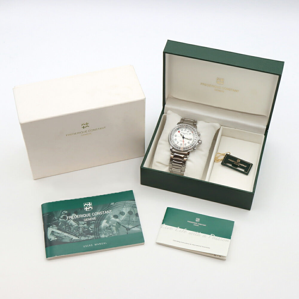 電池交換済 FREDERIQUE CONSTANT フレデリックコンスタント ヨットタイマー FC298X3Y5/6 シルバー SS ステンレス メンズ クォーツ【6ヶ月保証】【腕時計】【中古】