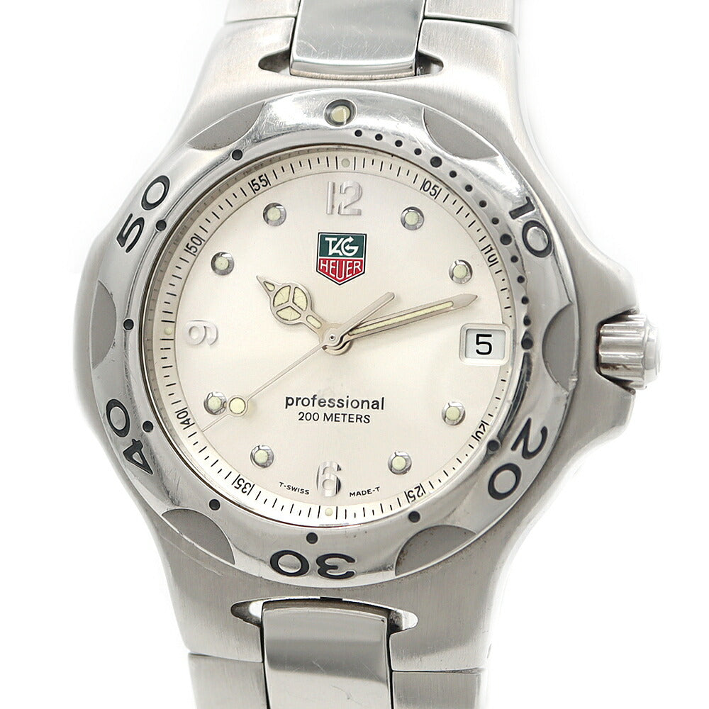 電池交換済 TAG Heuer タグホイヤー キリウム WL1114 デイト 200m防水 シルバー SS ステンレス メンズ クォーツ【6ヶ月保証】【腕時計】【中古】