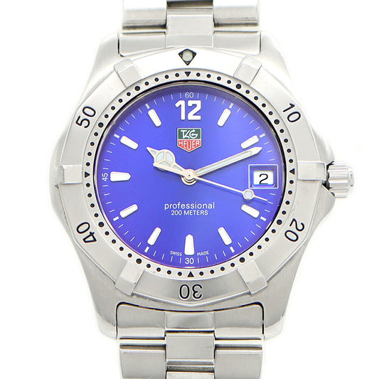 電池交換済 TAG Heuer タグホイヤー 2000シリーズ プロフェッショナル WK1116 BA0311 デイト 200m防水 青 ブルー SS ステンレス メンズ クォーツ【6ヶ月保証】【腕時計】【中古】