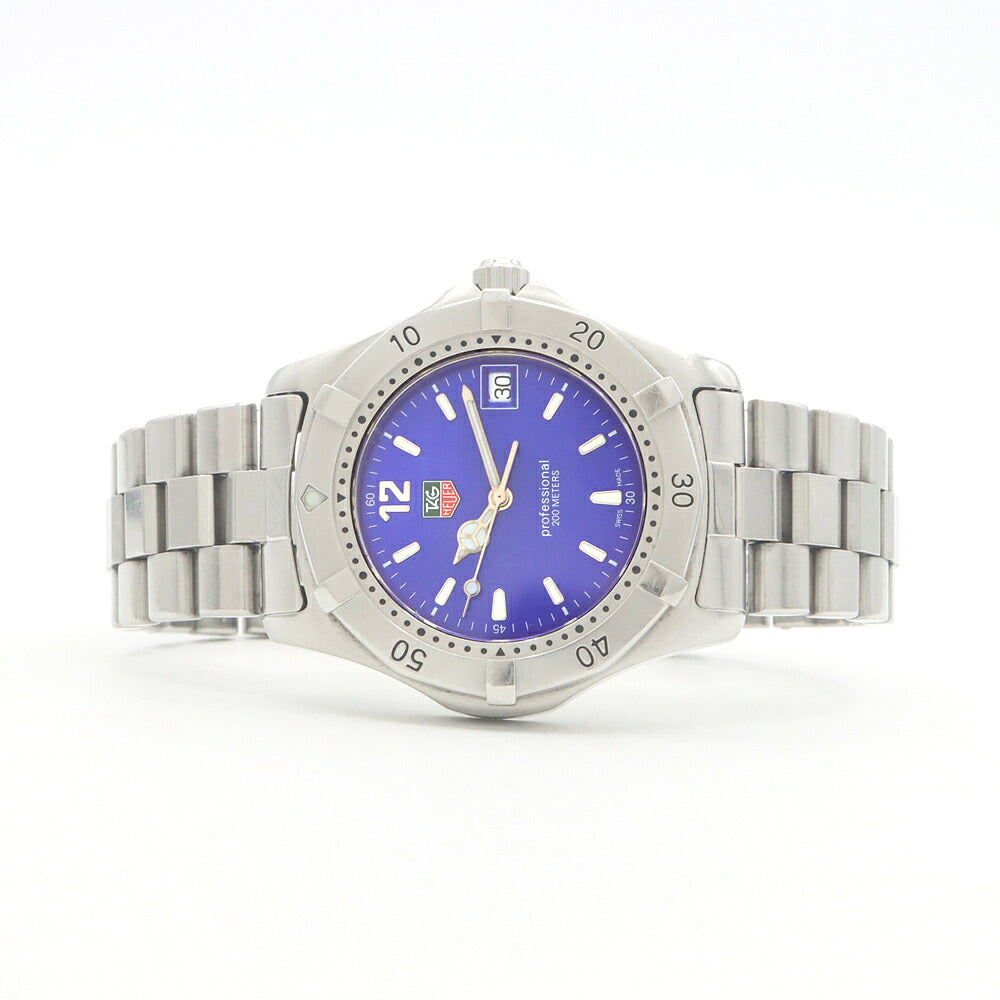 電池交換済 TAG Heuer タグホイヤー 2000シリーズ プロフェッショナル WK1116 BA0311 デイト 200m防水 青 ブルー SS ステンレス メンズ クォーツ【6ヶ月保証】【腕時計】【中古】