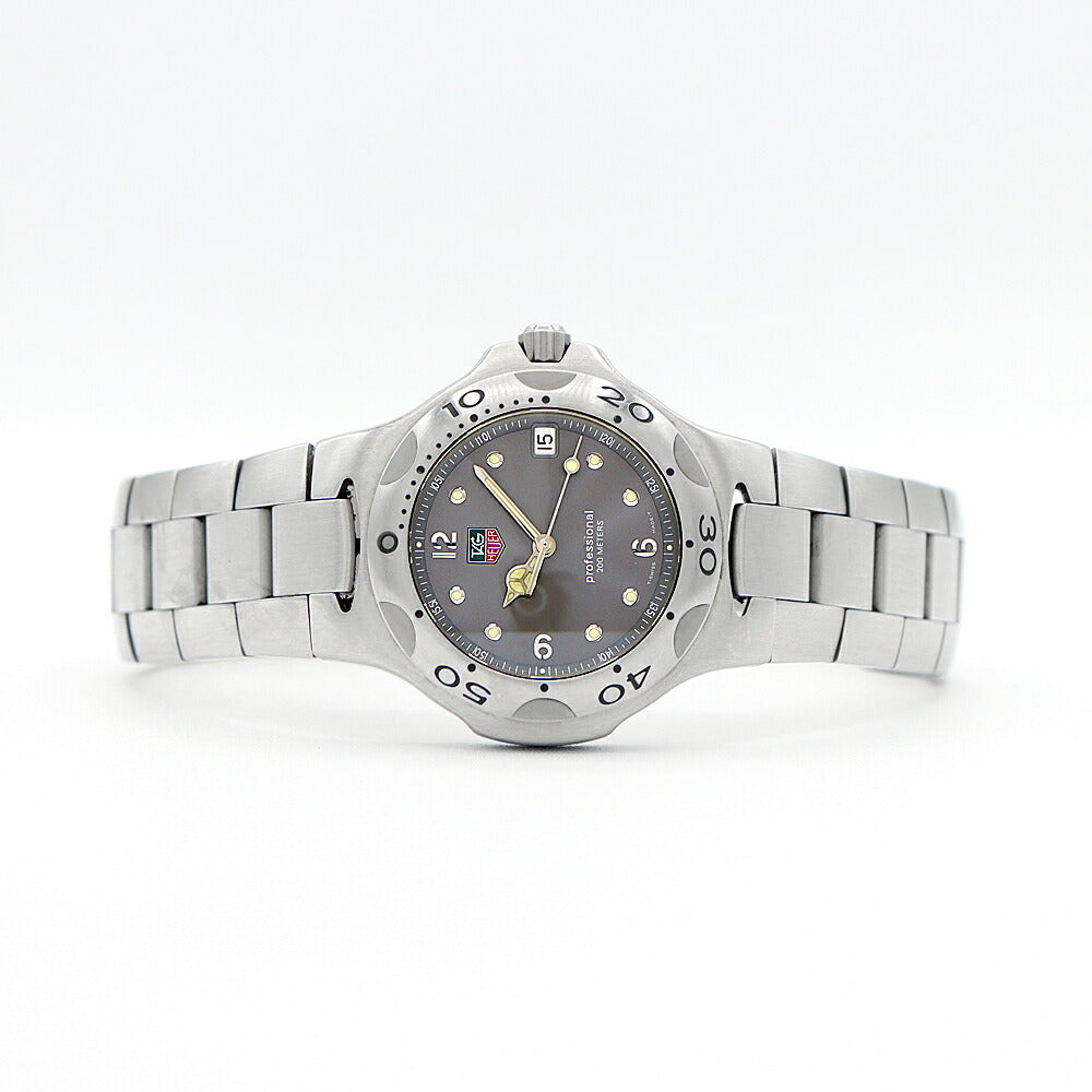 電池交換済 TAG Heuer タグホイヤー キリウム WL1111 デイト 200m防水 グレー SS ステンレス メンズ クォーツ【6ヶ月保証】【腕時計】【中古】