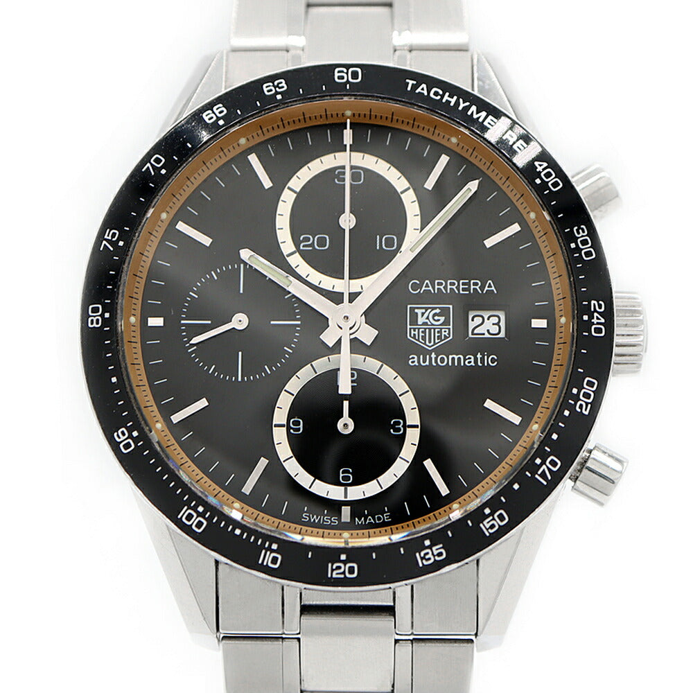 Internally inspected TAG Heuer Carrera Ringmaster Lewis Hamilton Limited to 500 Chronograph CV201V Date Back Skelton Black SS Stainless Steel Men's Automatic Winding [6 Month Warranty] [Watch] [Used]