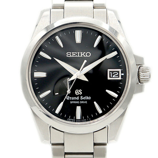 SEIKO GS Grand Seiko Spring Drive 9R65-0AG1 100m Water Resistant Date Black SS Stainless Steel Men's Automatic Winding [6 Month Warranty] [Watch] [Used]