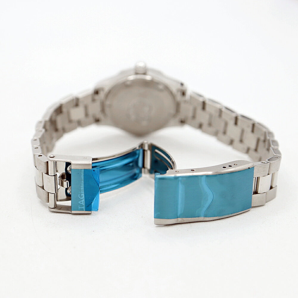 Battery replaced TAG Heuer Aquaracer WAF1417 300m waterproof date blue blue shell SS stainless steel ladies quartz [6 months warranty] [watch] [used]