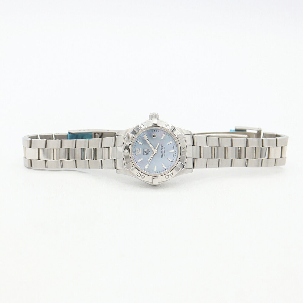 Battery replaced TAG Heuer Aquaracer WAF1417 300m waterproof date blue blue shell SS stainless steel ladies quartz [6 months warranty] [watch] [used]