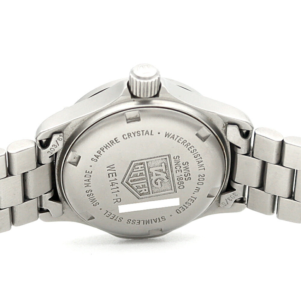 電池交換済 TAG Heuer タグホイヤー プロフェッショナル WE1411 デイト 200m防水 グレー SS ステンレス レディース クォーツ【6ヶ月保証】【腕時計】【中古】