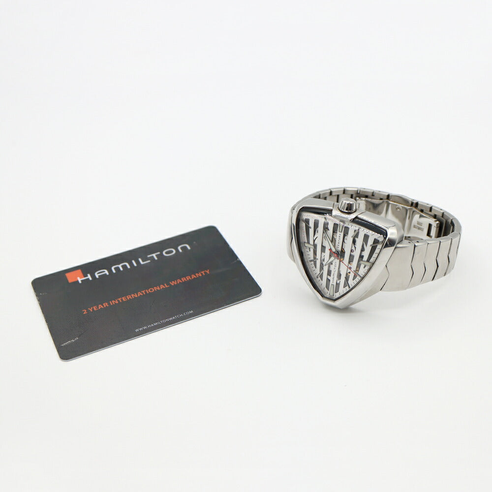 Internally inspected HAMILTON Ventura Elvis 80 H245550 Back Skeleton White SS Stainless Steel Men's Automatic Winding [6 Month Warranty] [Watch] [Used]