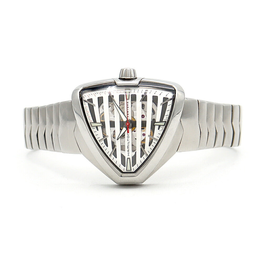 Internally inspected HAMILTON Ventura Elvis 80 H245550 Back Skeleton White SS Stainless Steel Men's Automatic Winding [6 Month Warranty] [Watch] [Used]