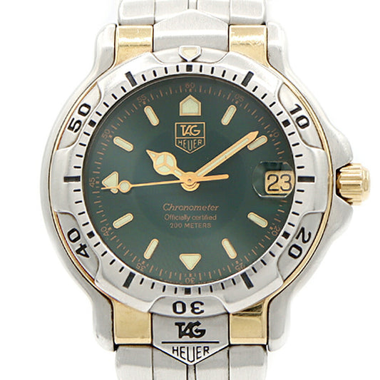 TAG Heuer Tag Heuer 6000 Series WH5253 Date 200m Water Resistant Green YGP Yellow Gold SS Stainless Steel Men's Automatic Winding [6 Month Warranty] [Watch] [Used]