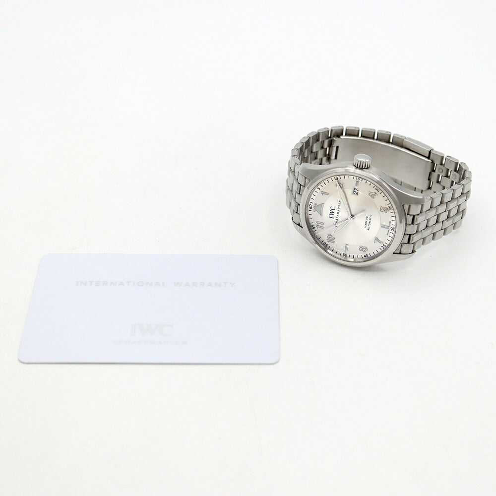 IWC インターナショナルウォッチカンパニー  スピットファイア マークXVI IW325505 デイト 60m防水 シルバー SS ステンレス メンズ 自動巻き マーク16【6ヶ月保証】【腕時計】【中古】