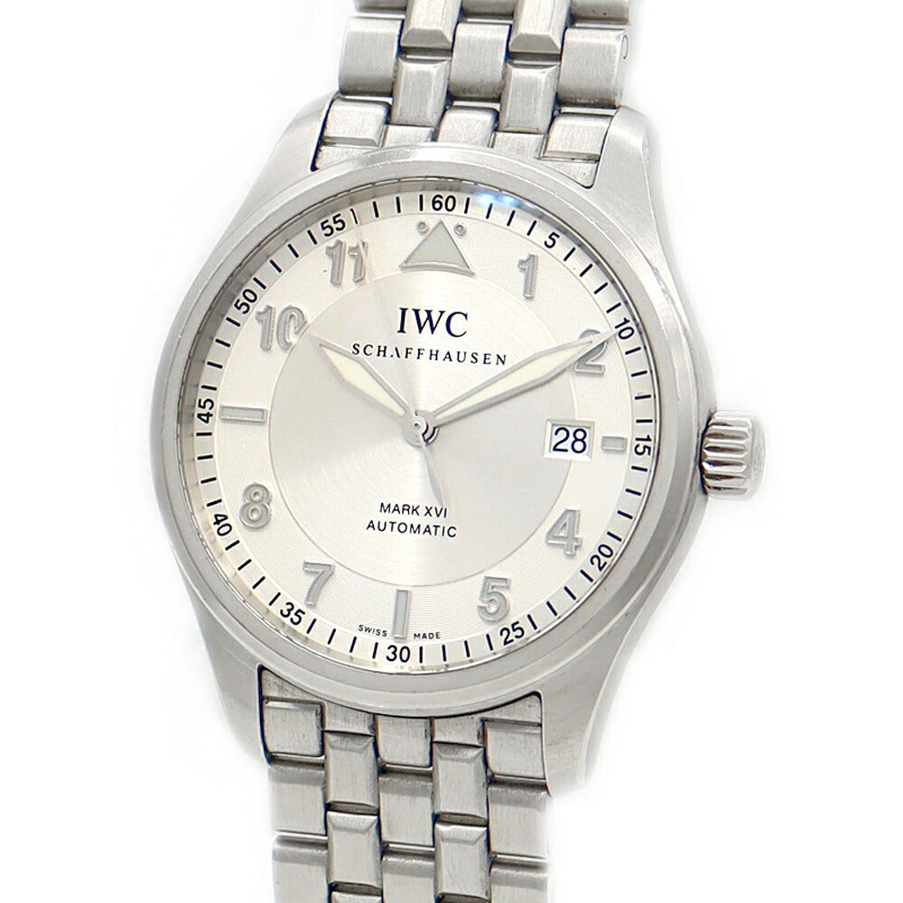 IWC インターナショナルウォッチカンパニー  スピットファイア マークXVI IW325505 デイト 60m防水 シルバー SS ステンレス メンズ 自動巻き マーク16【6ヶ月保証】【腕時計】【中古】