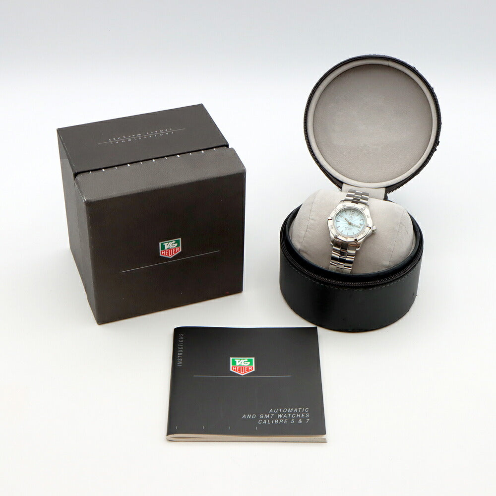 TAG Heuer タグホイヤー 2000 エクスクルーシブ WN2311 デイト 200m防水 アイスブルー SS ステンレス レディース 自動巻き【6ヶ月保証】【腕時計】【中古】
