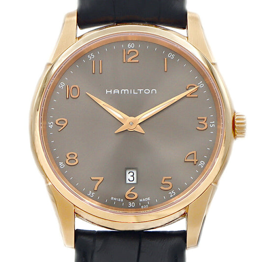 Battery replaced HAMILTON Jazzmaster Thinline H385410 Date 50m Waterproof Gray PGP SS Stainless Steel Genuine Belt Genuine Buckle Men's Quartz [6 Month Warranty] [Watch] [Used]