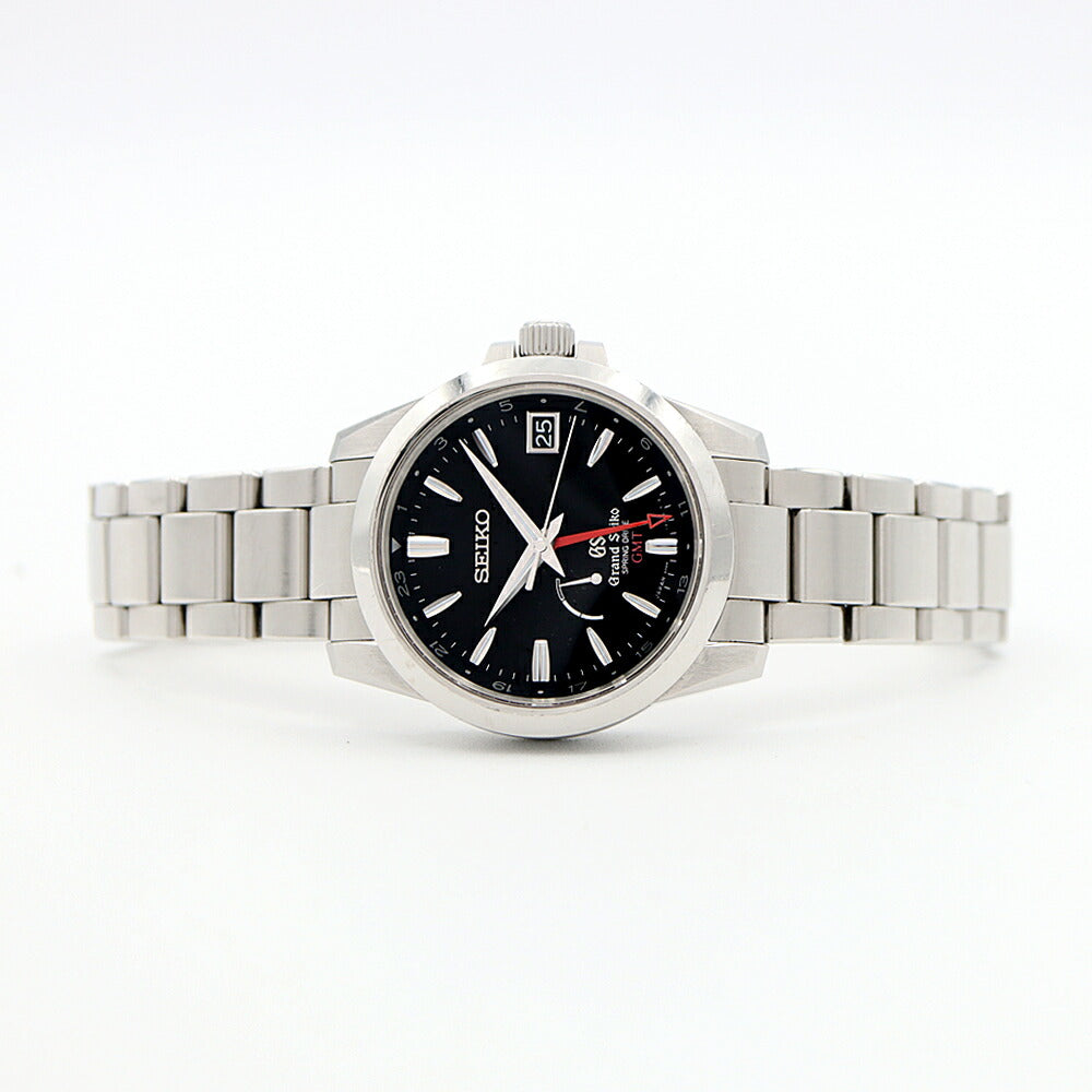 SEIKO セイコー グランドセイコー GS スプリングドライブ GMT 9R66-0AE0 SBGE013 パワーリザーブ デイト 黒 ブラック SS ステンレス メンズ 自動巻き【6ヶ月保証】【腕時計】【中古】