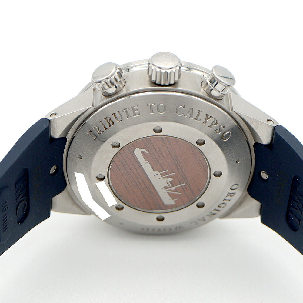 IWC International Watch Company Aquatimer Chronograph Cust Diver Limited to 2500 pieces IW378201 Day Date Navy SS Stainless Steel Genuine Belt Genuine Buckle Men's Automatic Winding [6 Month Warranty] [Watch] [Used]