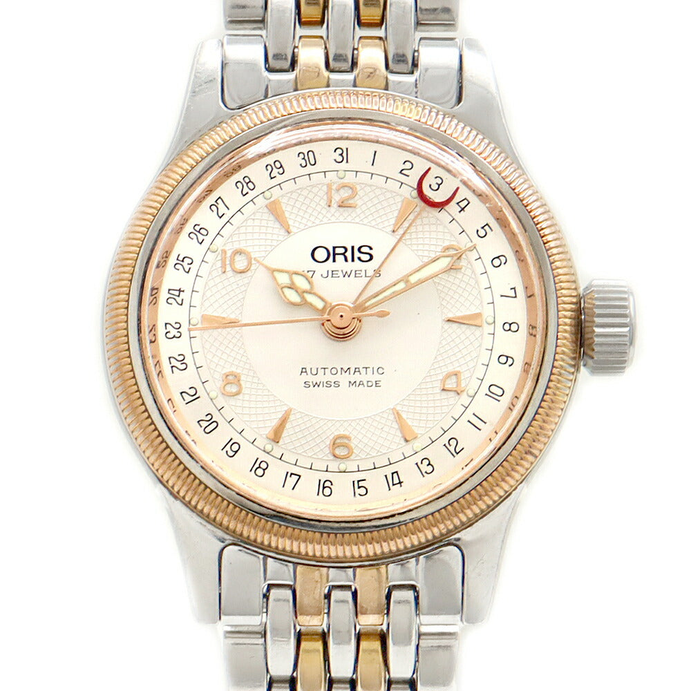 ORIS Big Crown Pointer Date 7400C Back Skelton Silver SS Stainless Steel YGP Yellow Gold Men Boys Women Automatic Winding [6 Month Warranty] [Watch] [Used]