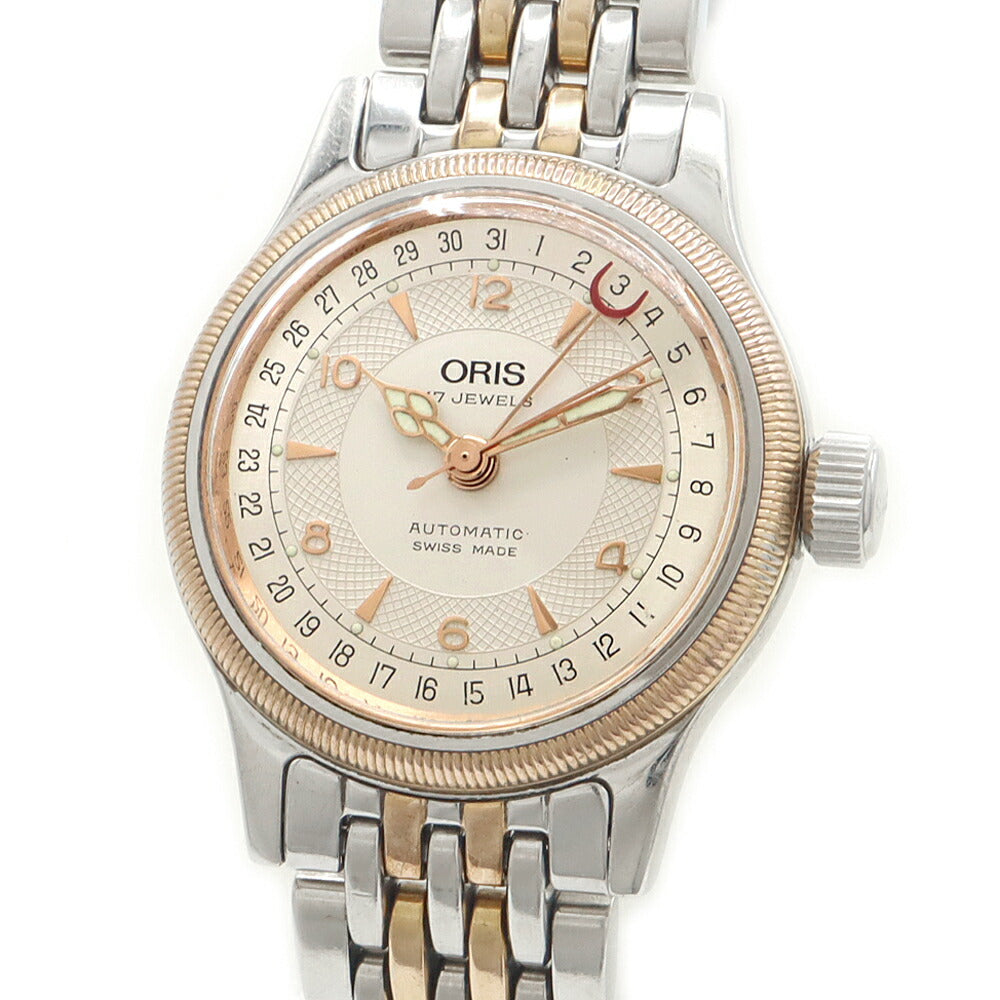 ORIS Big Crown Pointer Date 7400C Back Skelton Silver SS Stainless Steel YGP Yellow Gold Men Boys Women Automatic Winding [6 Month Warranty] [Watch] [Used]