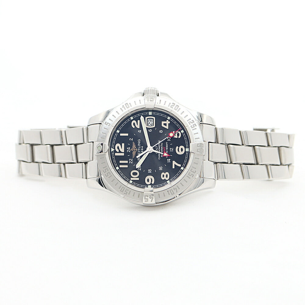 内部点検済 BREITLING ブライトリング コルト GMT A32350 デイト 500m防水 黒 ブラック SS ステンレス メンズ 自動巻き【6ヶ月保証】【腕時計】【中古】