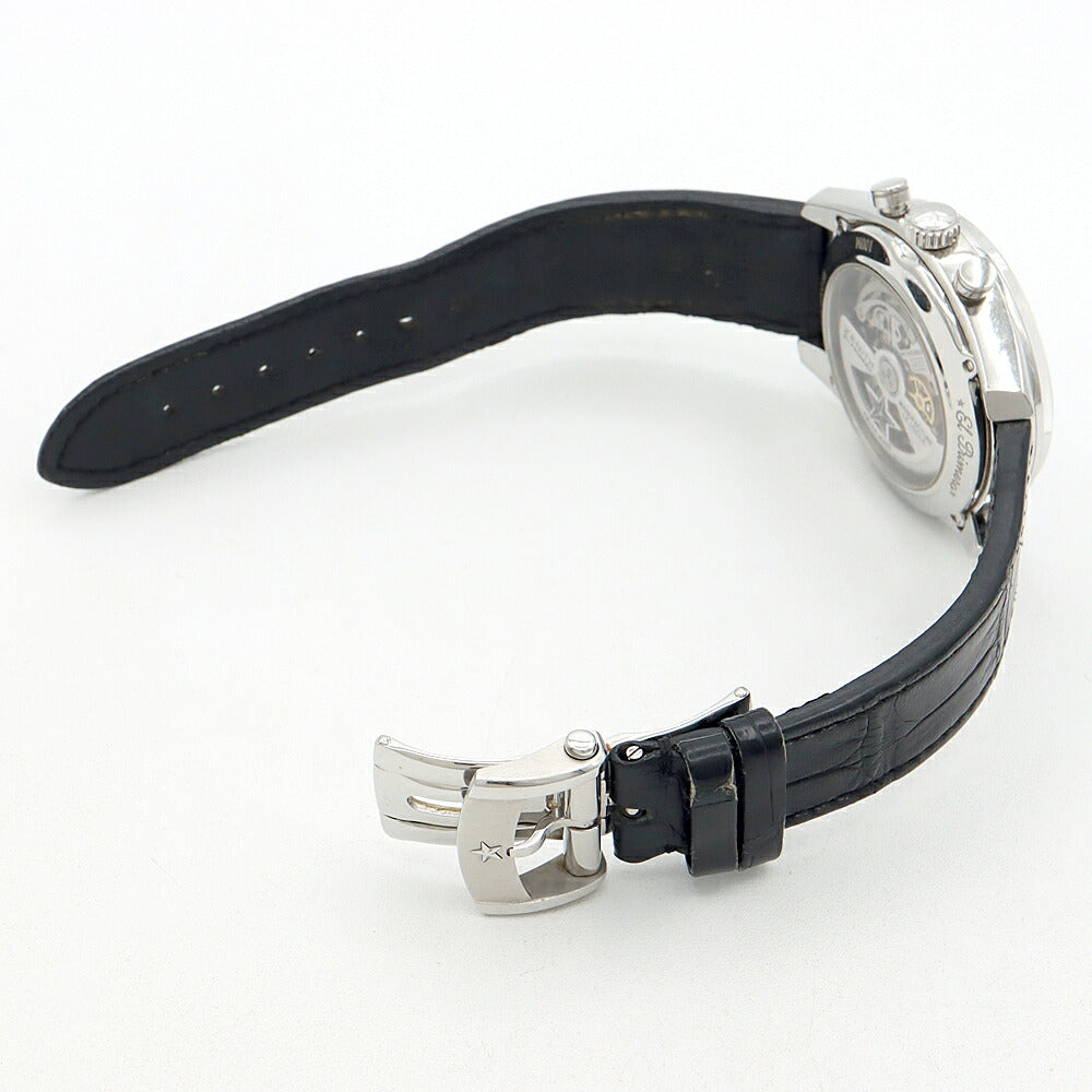 ZENITH ゼニス エルプリメロ クロノマスター オープン パワーリザーブ 03.2080.4021 クロノグラフ 100m防水 裏スケ 黒 ブラック SS ステンレス 純正ベルト 純正尾錠 メンズ 自動巻き【6ヶ月保証】【腕時計】【中古】