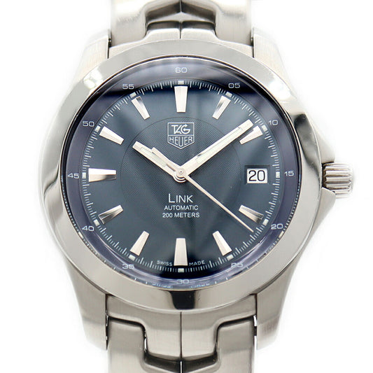 Internally inspected TAG Heuer Link WJF2112 Date 200m Water Resistant Navy SS Stainless Steel Men's Automatic Winding [6 Month Warranty] [Watch] [Used]
