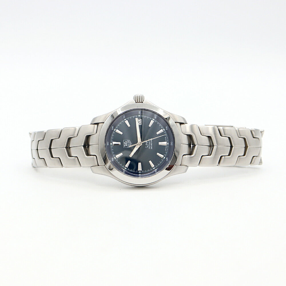 Internally inspected TAG Heuer Link WJF2112 Date 200m Water Resistant Navy SS Stainless Steel Men's Automatic Winding [6 Month Warranty] [Watch] [Used]