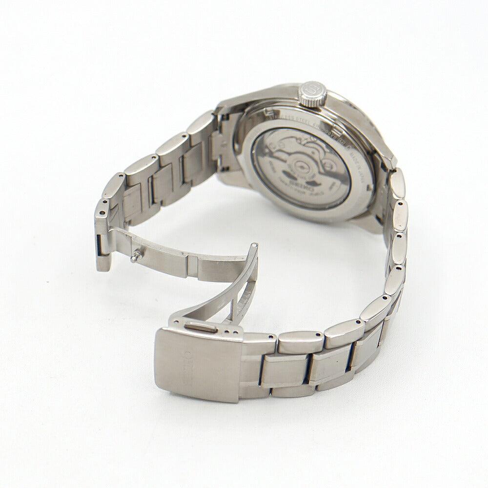 SEIKO セイコー プレザージュ シャープエッジドシリーズ 6R35-00V0 デイト 100m防水 裏スケ シルバー SS ステンレス メンズ 自動巻き【6ヶ月保証】【腕時計】【中古】