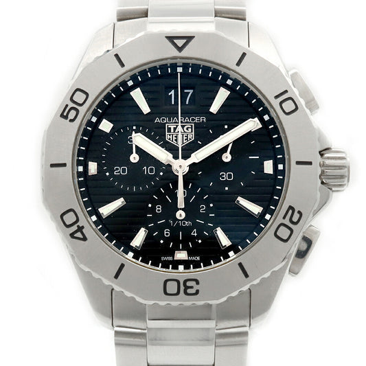 Battery replaced TAG Heuer Aquaracer Professional 200 CBP1110 Chronograph Date 200m Water Resistant Black SS Stainless Steel Men's Quartz [6 Month Warranty] [Watch] [Used]