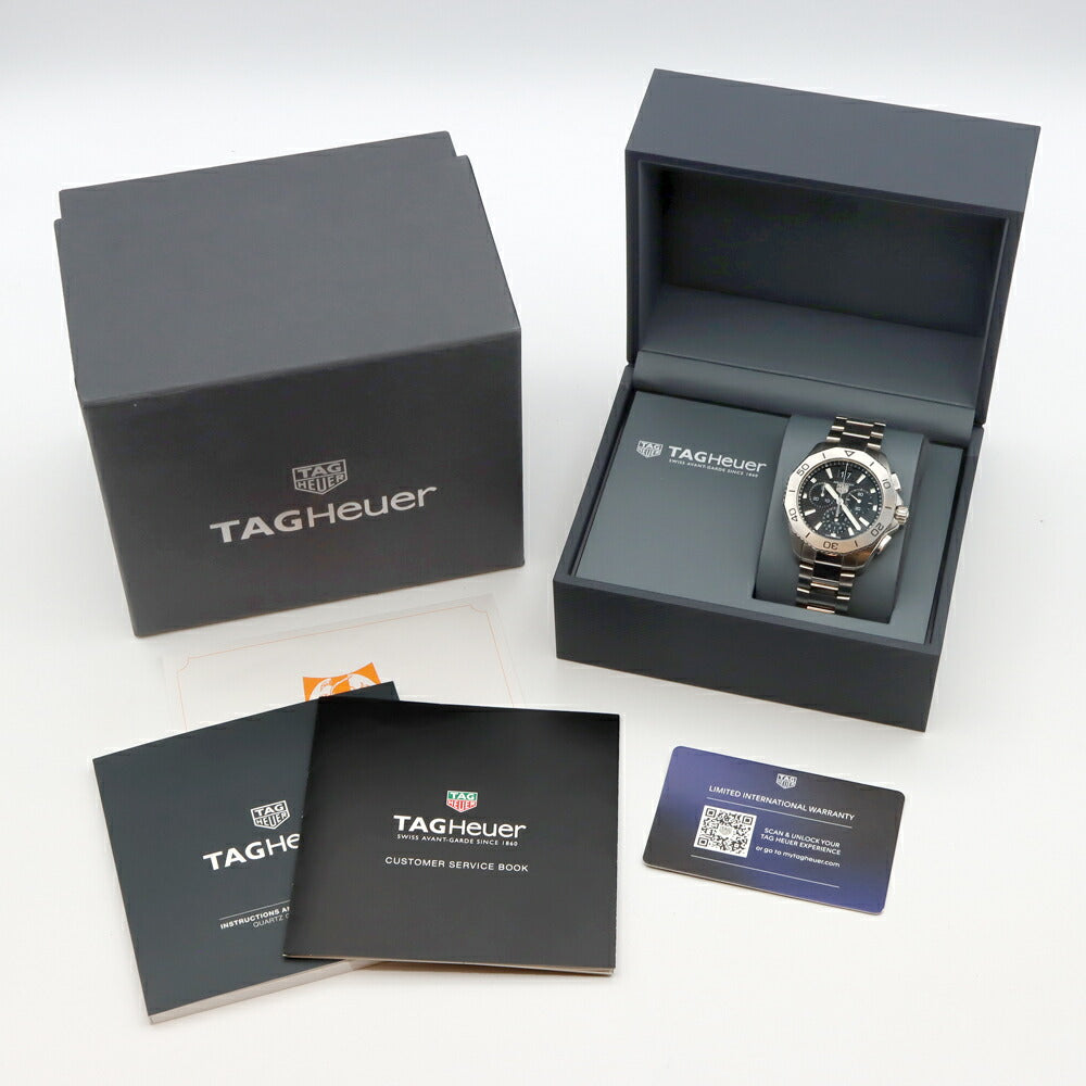 電池交換済 TAG Heuer タグホイヤー アクアレーサー プロフェッショナル200 CBP1110 クロノグラフ デイト 200m防水 黒 ブラック SS ステンレス メンズ クォーツ【6ヶ月保証】【腕時計】【中古】